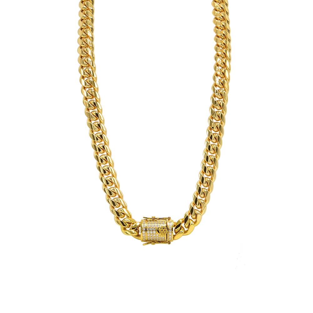 10MM Miami Cuban Link Chain w/ Iced Out Clasp