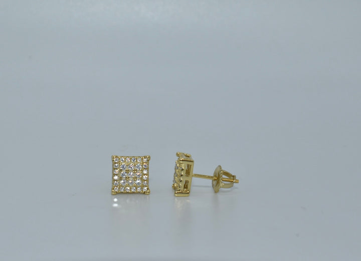 Men Square Moissanite Stud Earrings Ringz & Tingz Jewels