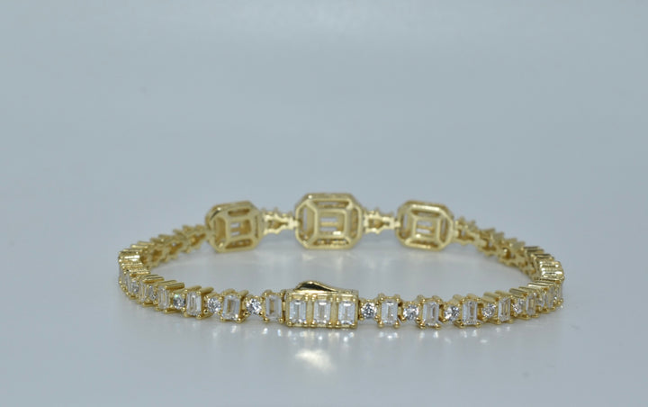 Baguette Mix Tennis Bracelet Ringz & Tingz Jewels