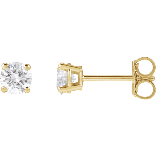 Lab Grown Diamond Stud Earrings - 4 MM Ringz & Tingz Jewels