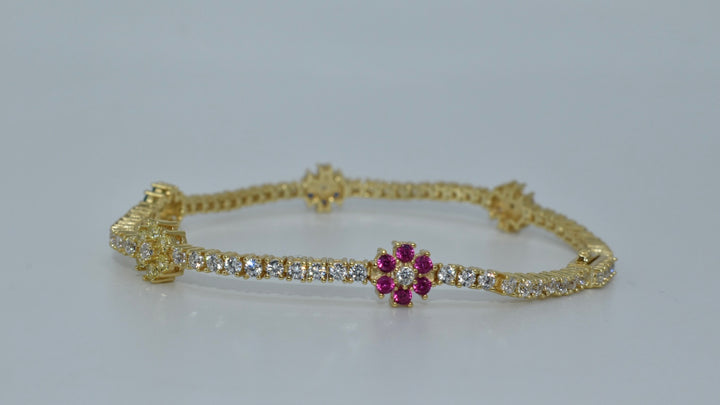 Colorful Blossom Tennis Bracelet Ringz & Tingz Jewels