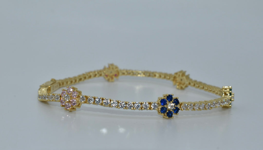 Colorful Blossom Tennis Bracelet Ringz & Tingz Jewels