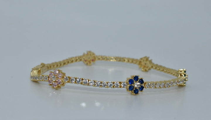 Colorful Blossom Tennis Bracelet Ringz & Tingz Jewels