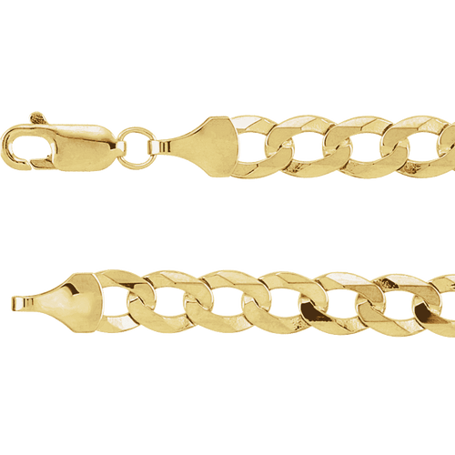 Solid Gold Curb Chain - 5.3 MM Ringz & Tingz Jewels