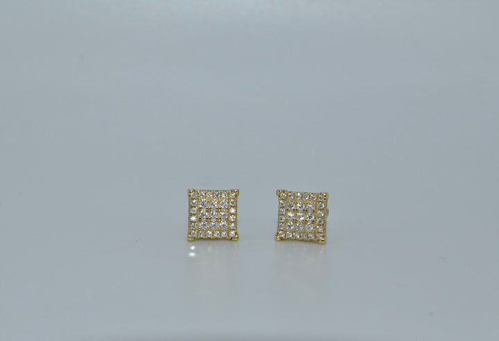 Men Square Moissanite Stud Earrings Ringz & Tingz Jewels