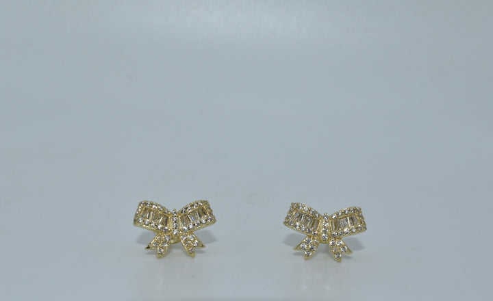 Baguette Bow Stud Earrings Ringz & Tingz Jewels