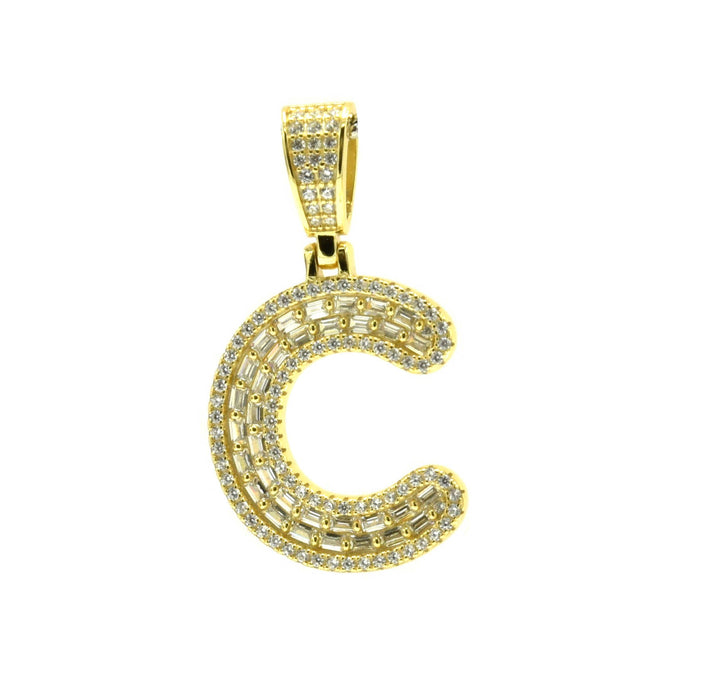 Baguette Initial Pendant Ringz & Tingz Jewels