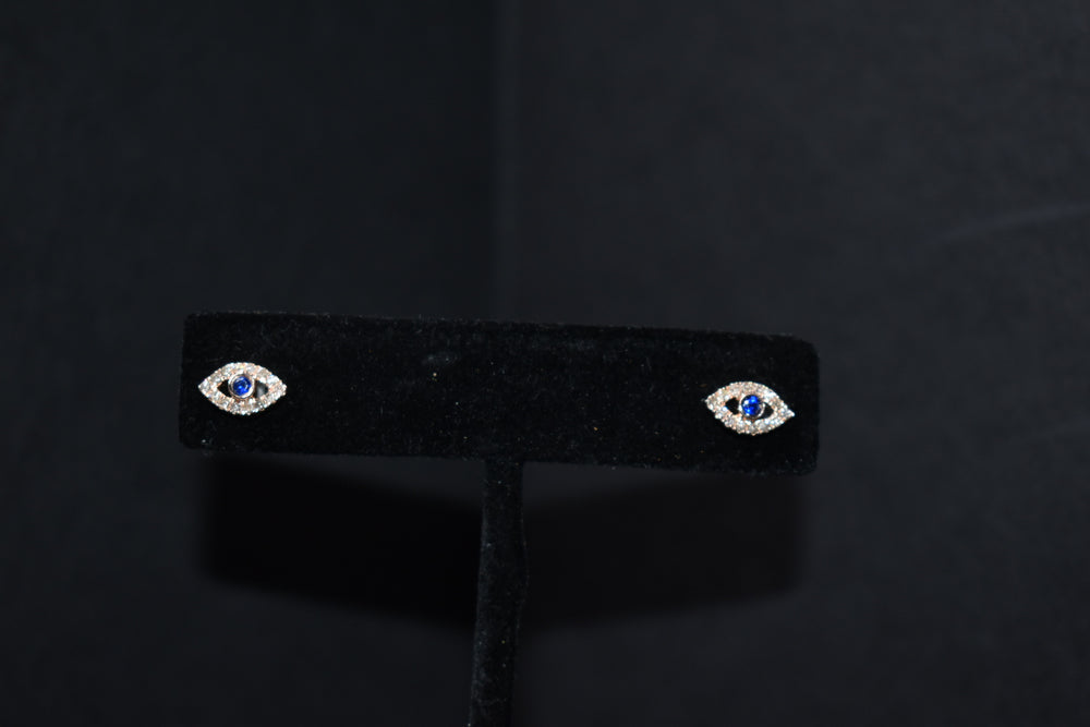 Evil Eye Diamond Stud Earrings Ringz & Tingz Jewels