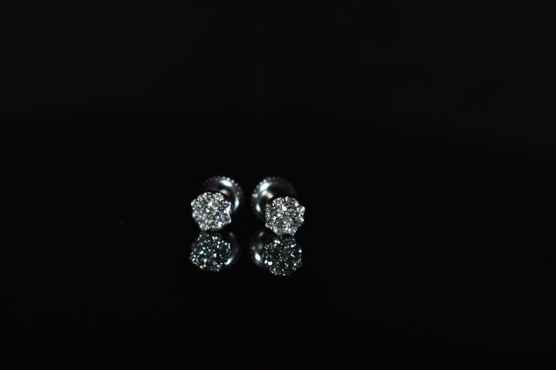 Round Cluster Diamond Studs Ringz & Tingz Jewels