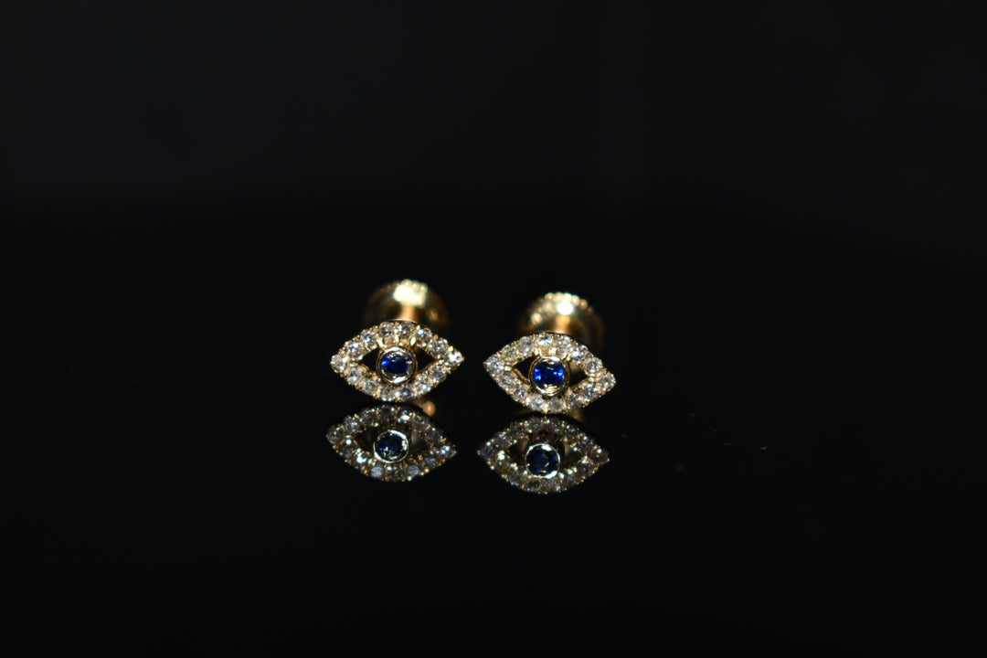 Evil Eye Diamond Stud Earrings Ringz & Tingz Jewels