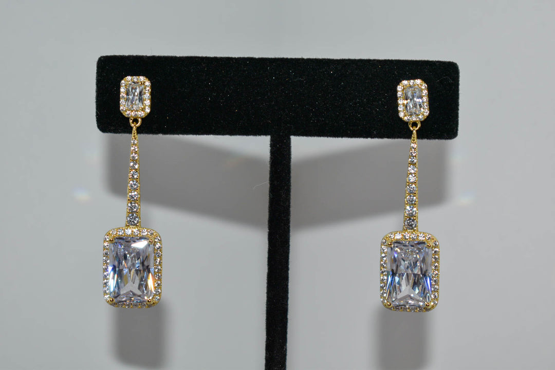 Emerald Cut Drop Earrings Ringz & Tingz Jewels