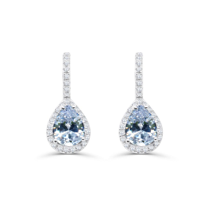 Pave Pear-Shaped Dangle Earrings Ringz & Tingz Jewels