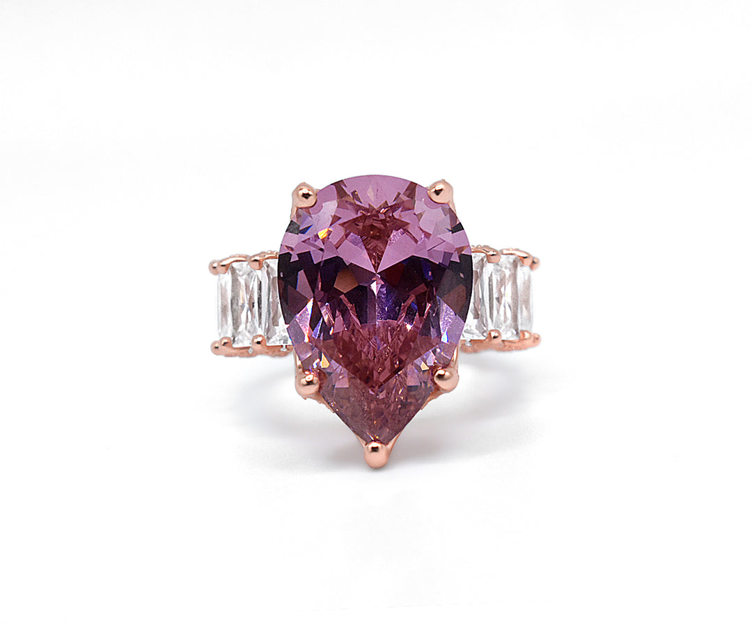 Pink Teardrop Ring Ringz & Tingz Jewels