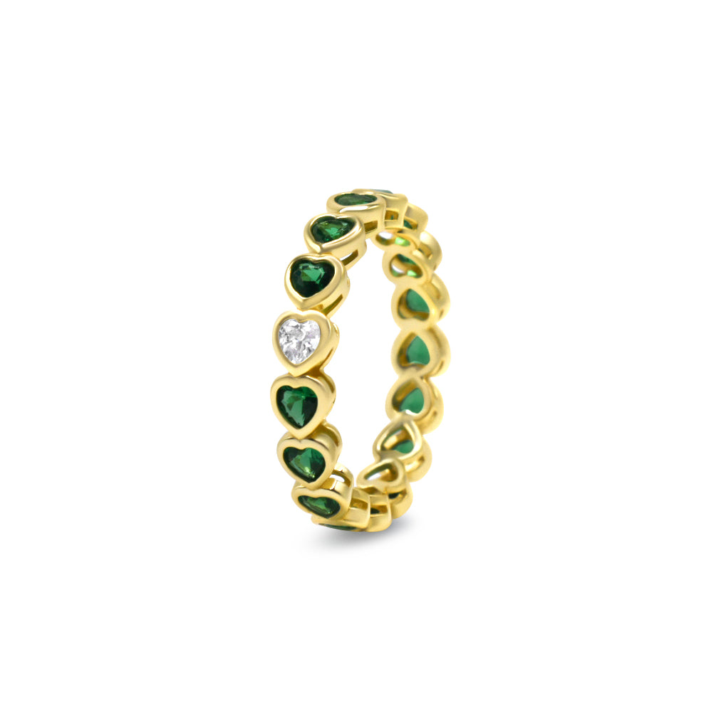 Emerald Heart Band Ringz & Tingz Jewels