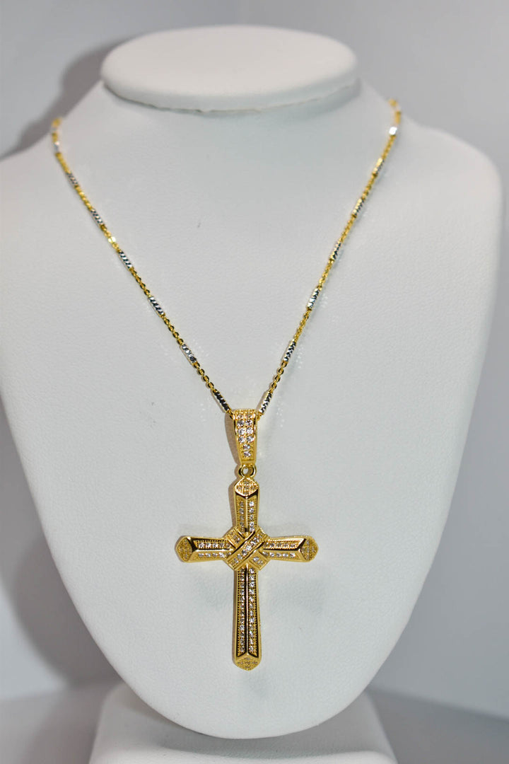 Petite Pave Cross Pendant Ringz & Tingz Jewels