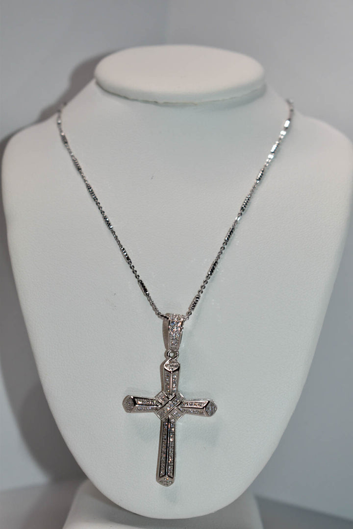 Petite Pave Cross Pendant Ringz & Tingz Jewels