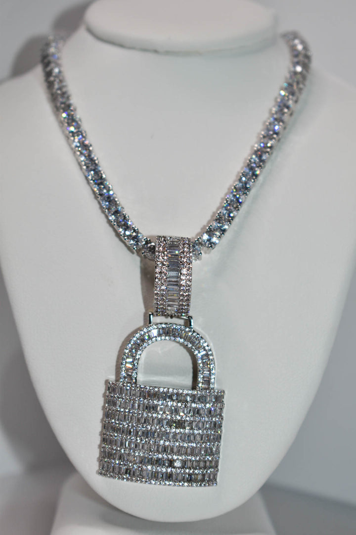 Baguette Padlock Pendant Ringz & Tingz Jewels