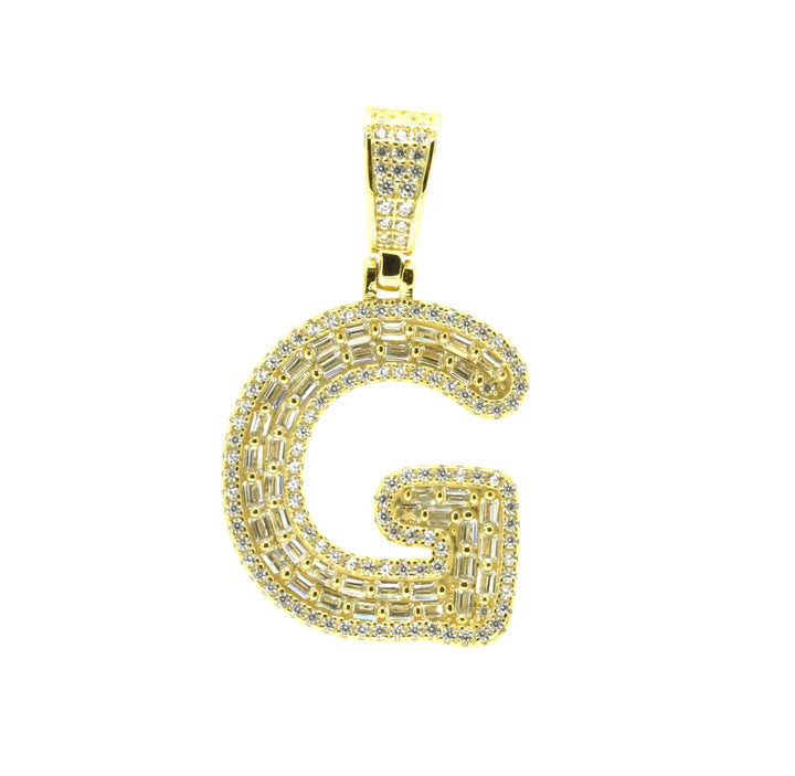 Baguette Initial Pendant Ringz & Tingz Jewels