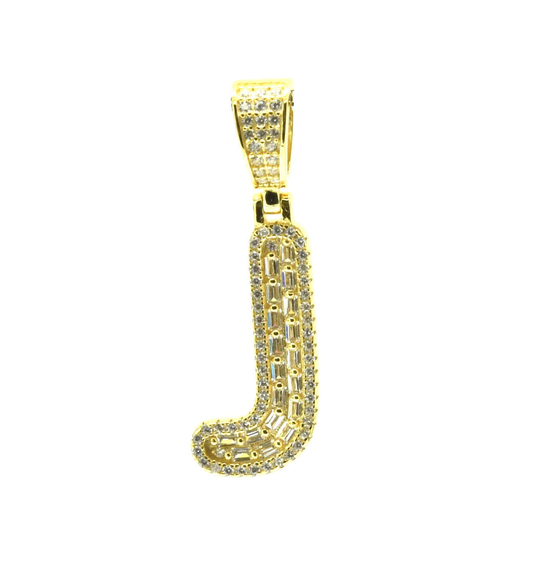 Baguette Initial Pendant Ringz & Tingz Jewels