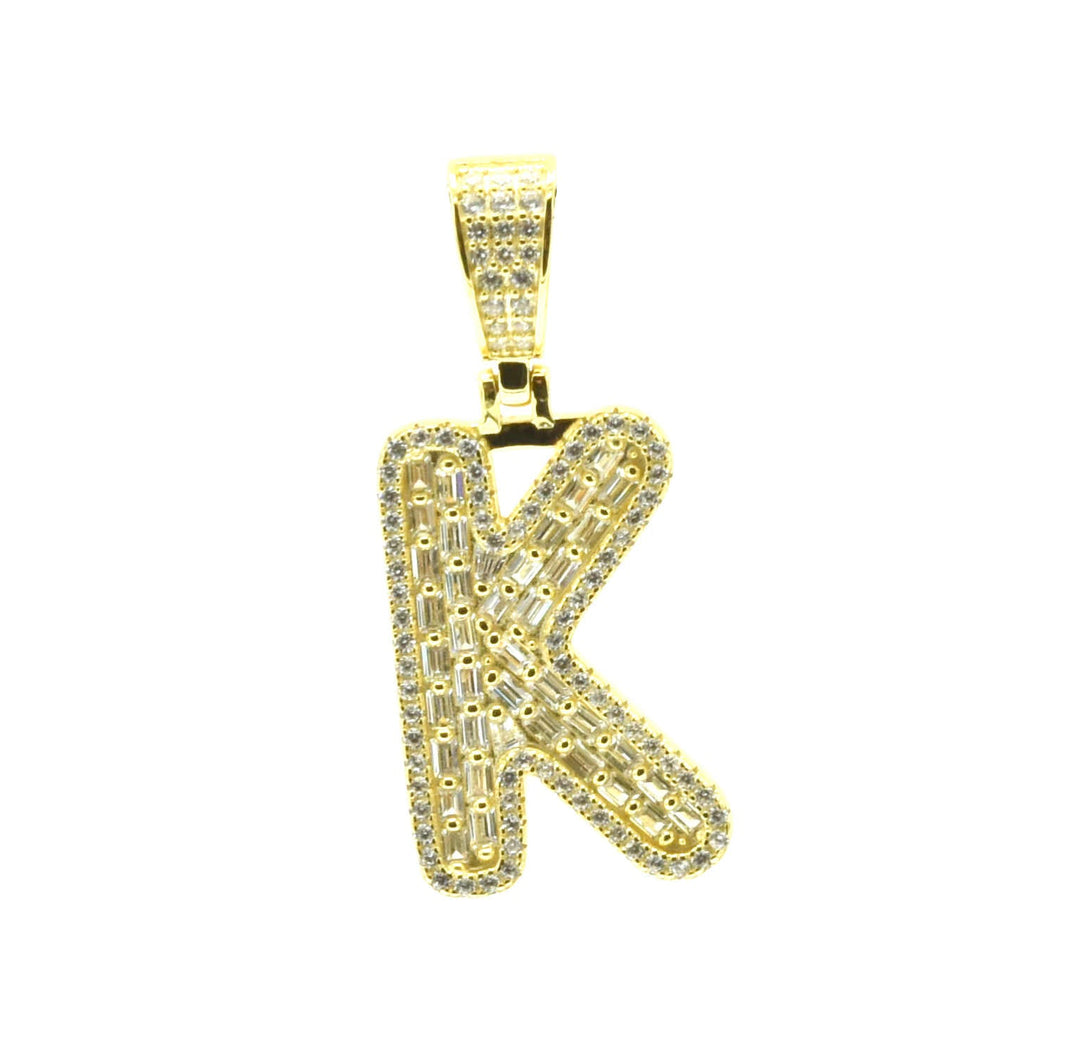 Baguette Initial Pendant Ringz & Tingz Jewels