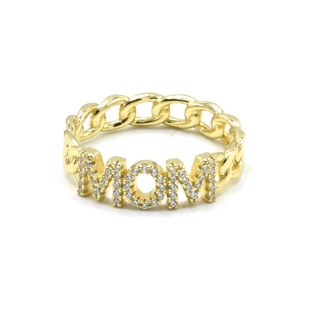 'MOM' Cuban Link Ring Ringz & Tingz Jewels