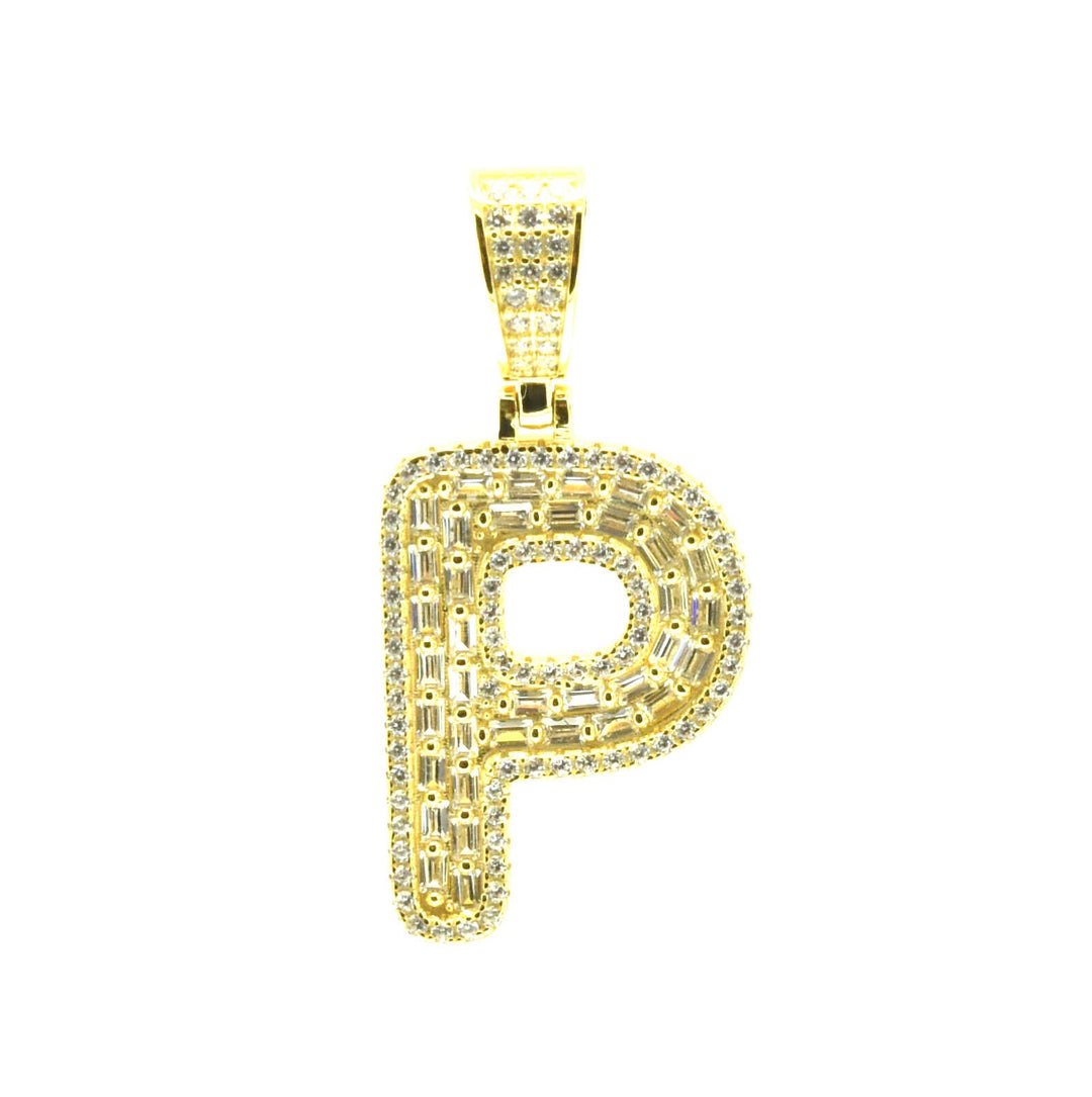 Baguette Initial Pendant Ringz & Tingz Jewels