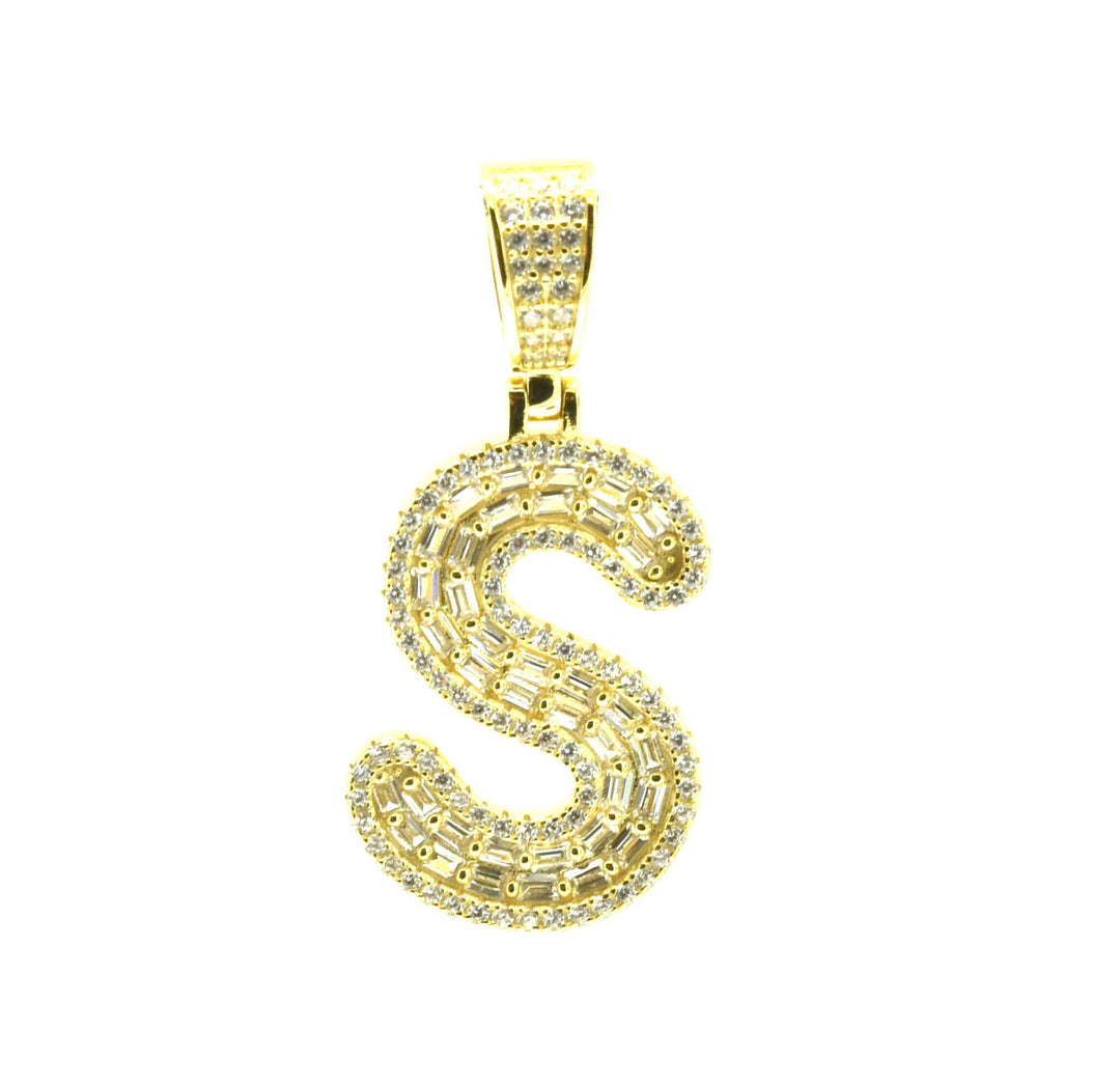 Baguette Initial Pendant Ringz & Tingz Jewels