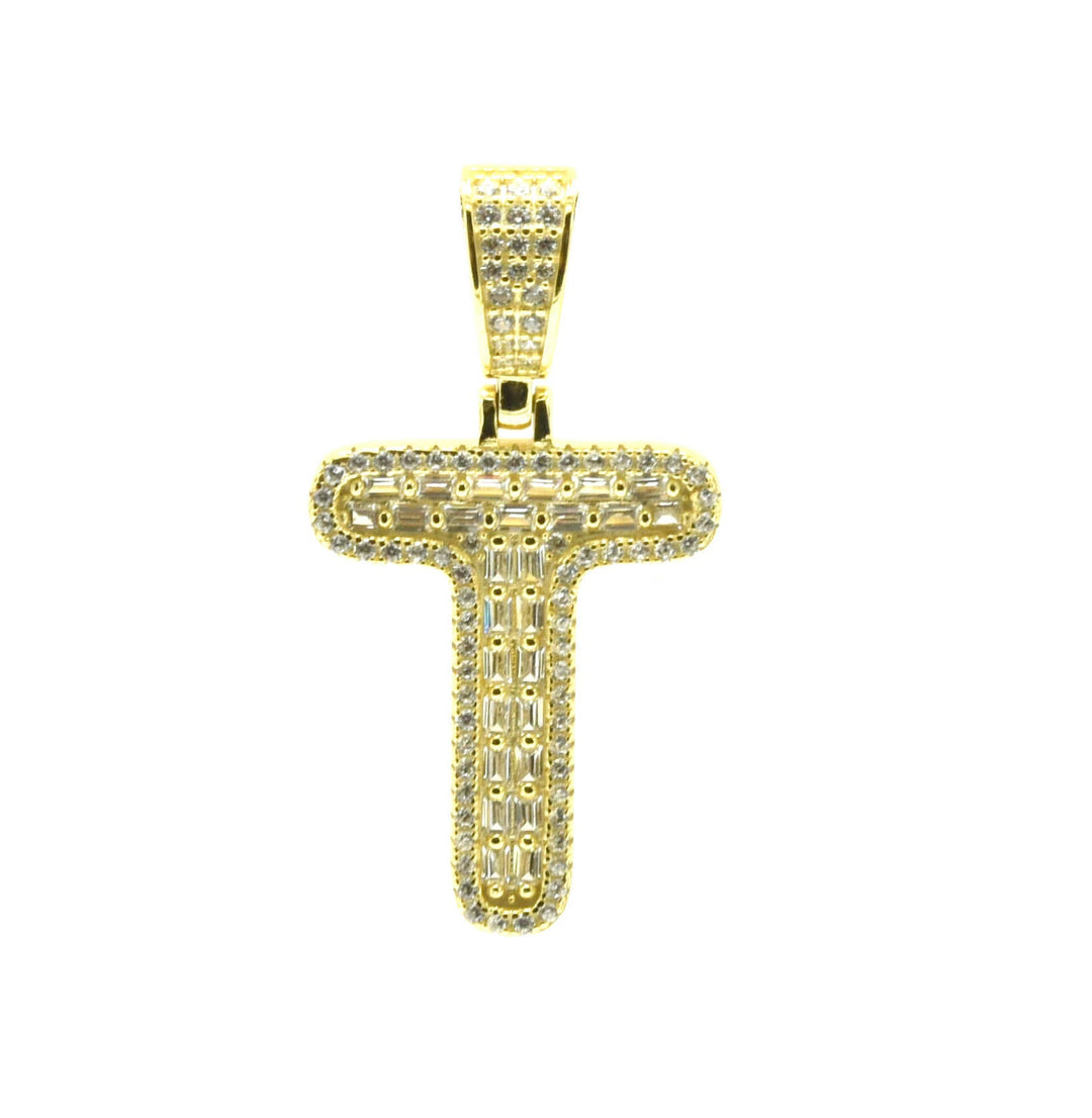 Baguette Initial Pendant Ringz & Tingz Jewels