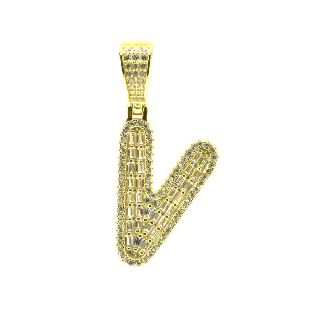 Baguette Initial Pendant Ringz & Tingz Jewels